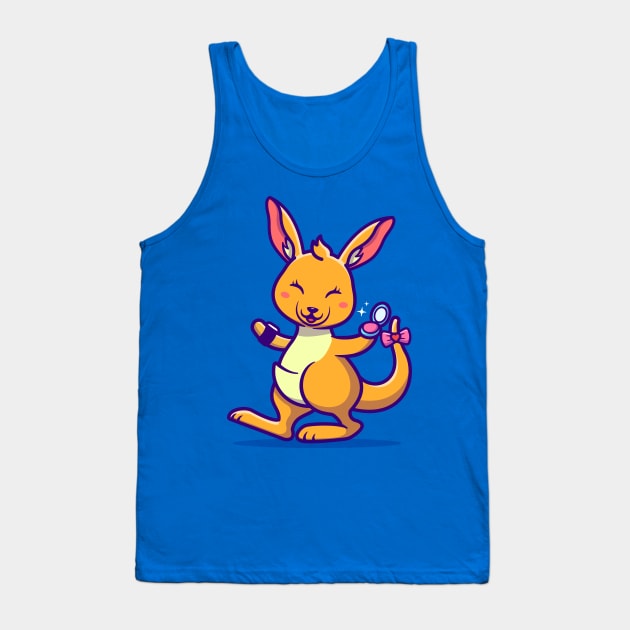 Cute Kangaroo With Make Up Cartoon Tank Top by Catalyst Labs